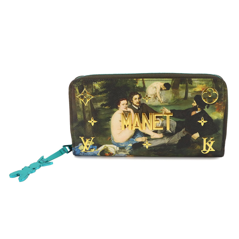 Louis Vuitton Masters Zippy Wallet Long Monogram Certi Green M64602